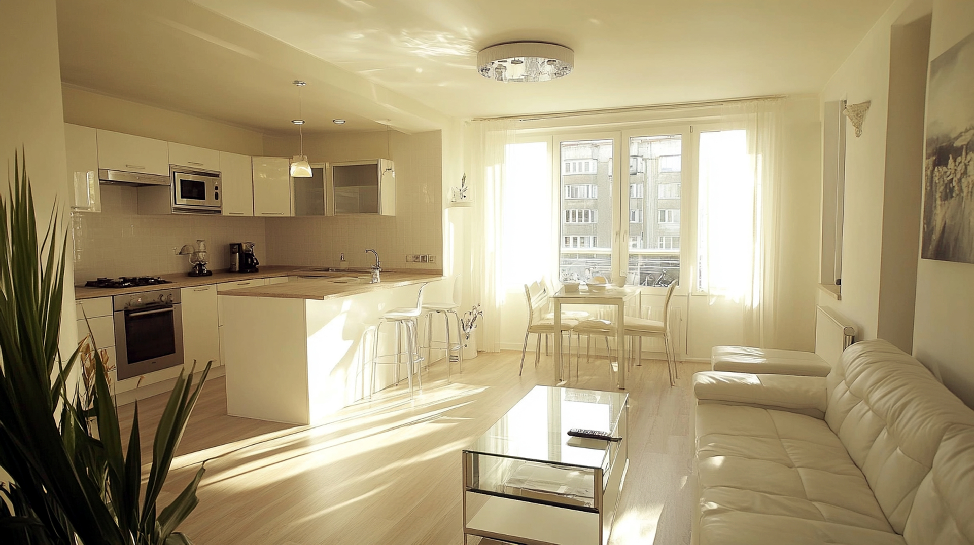 Современный недорогой дизайн квартиры в светлом стиле